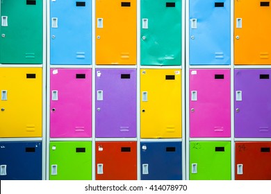 Close Up Of Student Lockers In High School

