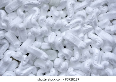 Close Up Of  Styrofoam Peanuts