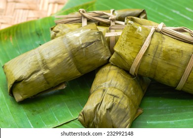 Close Up The Suman Is Thai Dessert