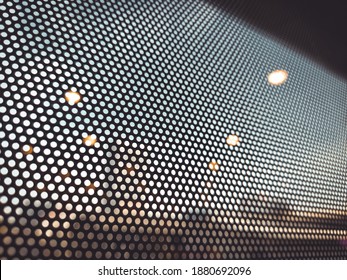 Close up sunscreen film window and city view background  Vintage tone background 