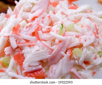 Close Up Of Surimi (imitation Crab) Salad