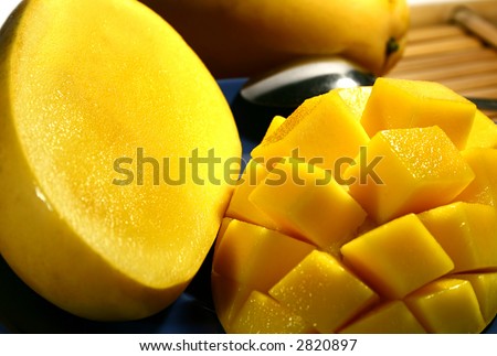close up of sweet tropical mango from the philippines