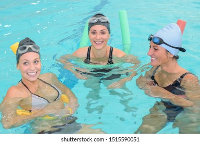 Close Up Of A Swimming Lesson For Adults