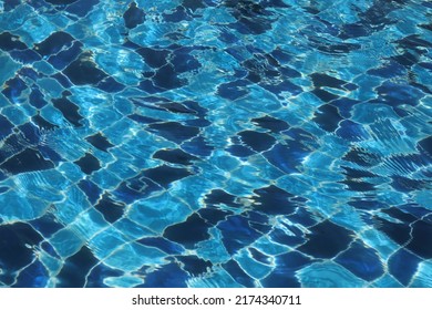 Close Swimming Pool Animated Water Texture Stock Photo 2174340711