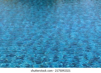 Close Up Swimming Pool , Animated Water For Texture Background.