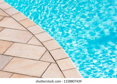 close up swimming pool, top view