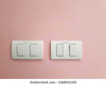 Close up switch on pink background