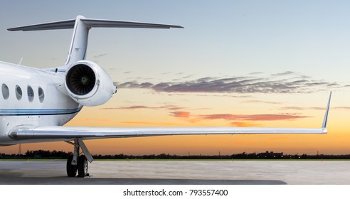 Close Up Tail Side View Of A Jet