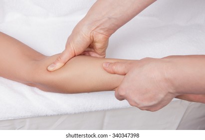 Close Up Of  Techniques Of  Pressure Point Massage 