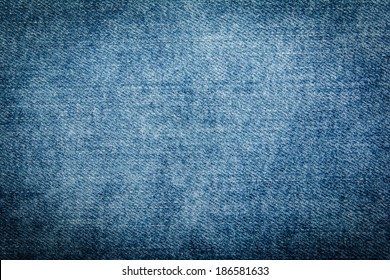close up of Texture of blue jeans as background