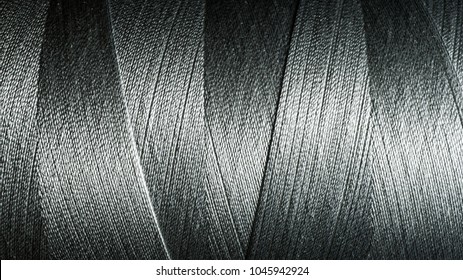 Close Up Texture Picture Of Sew Thread Spool Silver Color
, Macro Background