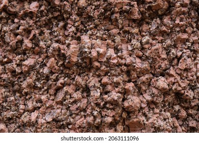 Close Up Texture Of Pink Granite (igneous Batholith)
