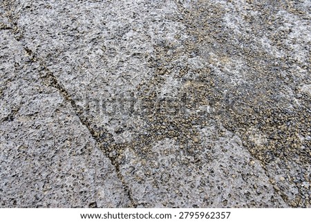 Close up texture of vesicular basalt rock and hardened lava on the floor of Kilauea Iki Crater in Hawaii Volcanoes National Park