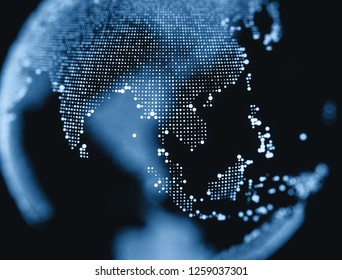 Close up Thailand of world map point, composition, Representing the global World