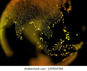 Close up Thailand of world map point, composition, Representing the global World
