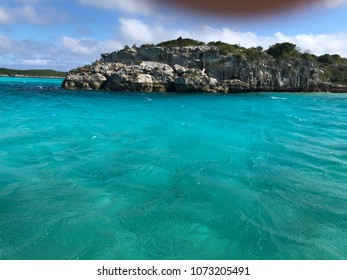 Close Up Of The Thunderball Grotto In The Exuma Cays. The Spot Is A Popular Filming Location For Many Movies. 