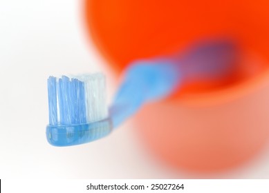 close up of toothbrush