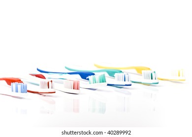 Close up of a toothbrush