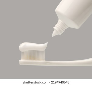 close up toothbrush with white toothpaste. teeth care concept. 