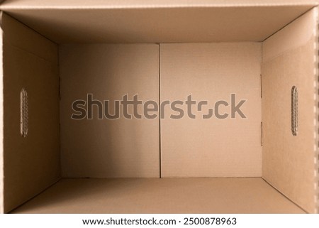 Image, Stock Photo empty of cardboard box with bubble wrap