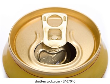 Close up of the top of an open can