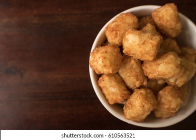 Close Up Of Top View Of Tater Tots