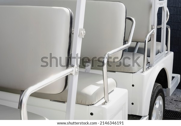 Close up of tourist bus seat. Tourism,\
entertainment concept.