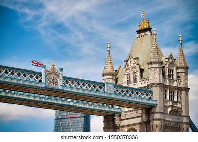 Close up of Tower Bridge Pylon in summer season. - Powered by Shutterstock