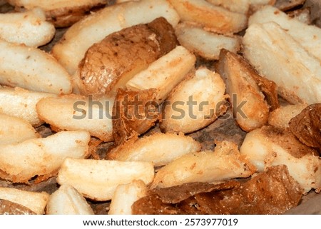 Close Up of Triple Cooked Chunky Chips Fries