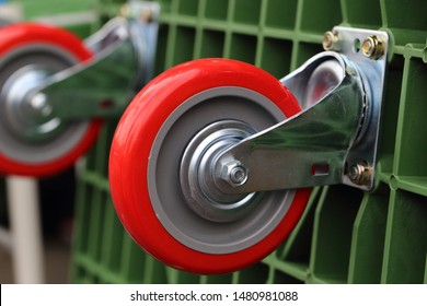 Close Up Of Trolley Wheel