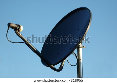 Close- up of  a TV  and Internet Satellite dish.