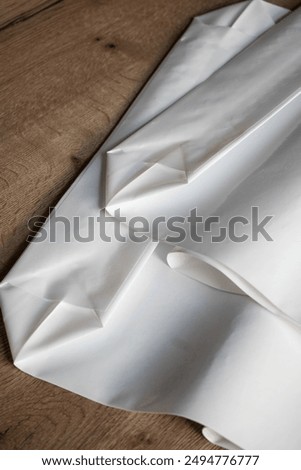 Close up of two plastic valve sacks