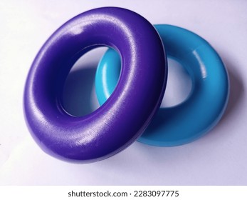 Close up Two toy donuts