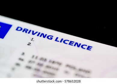 Close up of a UK Driving Licence. - Shutterstock ID 578652028