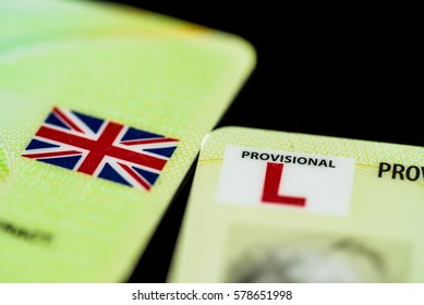 Close up of a UK Provisional Driving Licence.