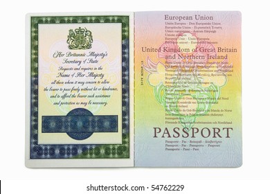 Close Up Of A United Kingdom Passport