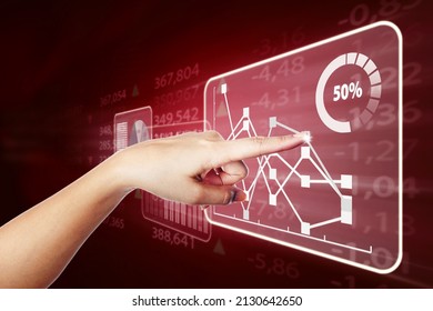 Close up of unknown hand touching declining finance graph with stock market background - Powered by Shutterstock - Get 15% off with code: PIKWIZARD15