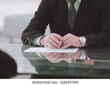 close up. businessman working with financial documents - Shutterstock ID 1181457343