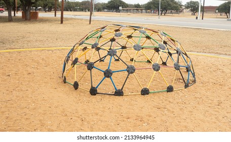 Close Up, Iron Dome In The Playground In The Park. 