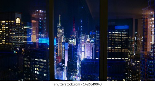 City Night Window High Res Stock Images Shutterstock