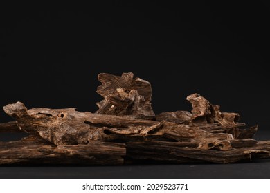 Close UpShot Of Sticks Of oudh On Black Background The Incense Chips Used By Burning It Or For Arabian Oud Oils Or Bakhoor - Shutterstock ID 2029523771