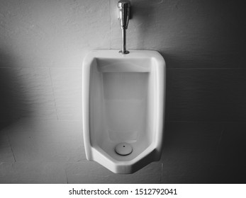Close up of urinal men public toilet, Closeup white urinal in men's bathroom