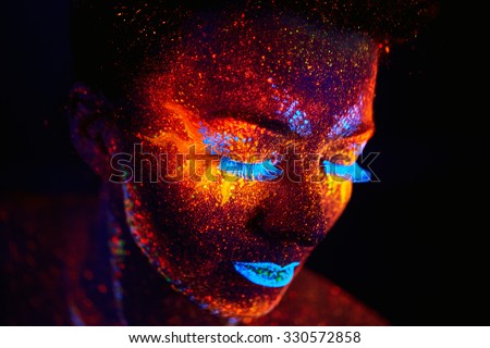 close up uv portrait