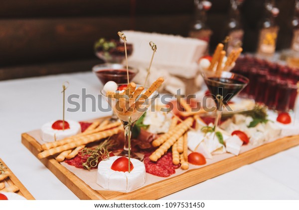 Close Variety Bread Sticks Cold Cuts Stock Photo Edit Now 1097531450