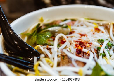 Close Up Of Vietnamese Food Pho Bowl