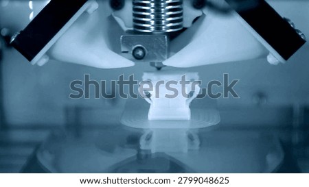 Close up view of 3d printing technology, FDM. laboratory Time lapse video