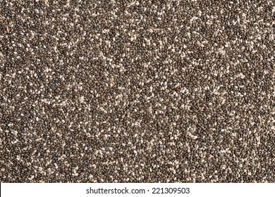 Close Up View From Above Of Chia Seeds