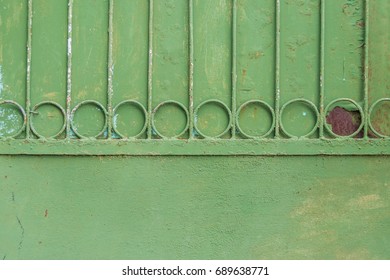 close up view background of old iron fance