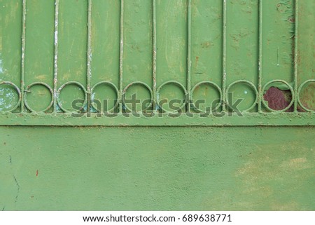 close up view background of old iron fance