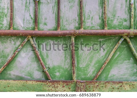 close up view background of old iron fance